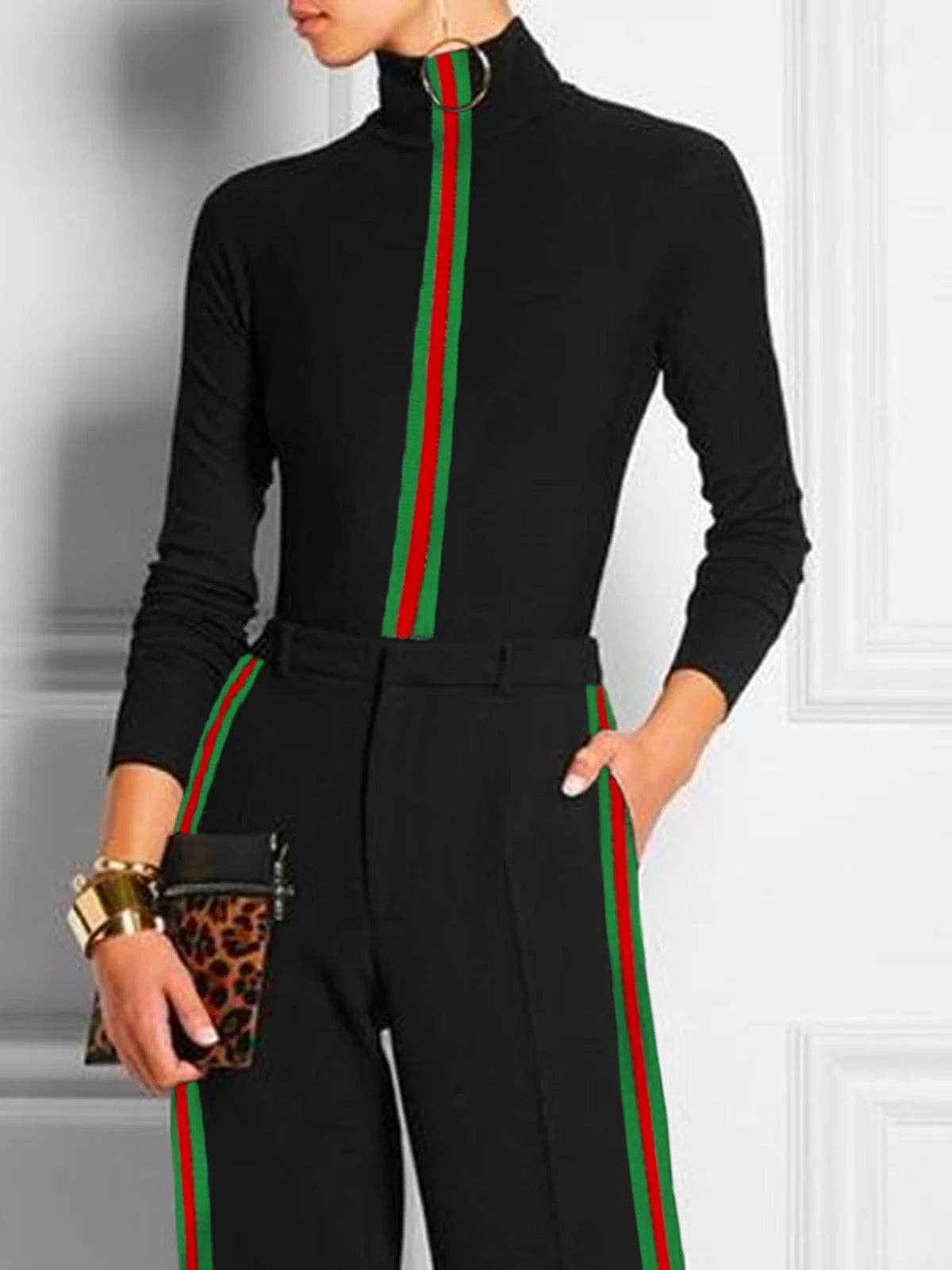 Black Shirt with Red Huggie Heart