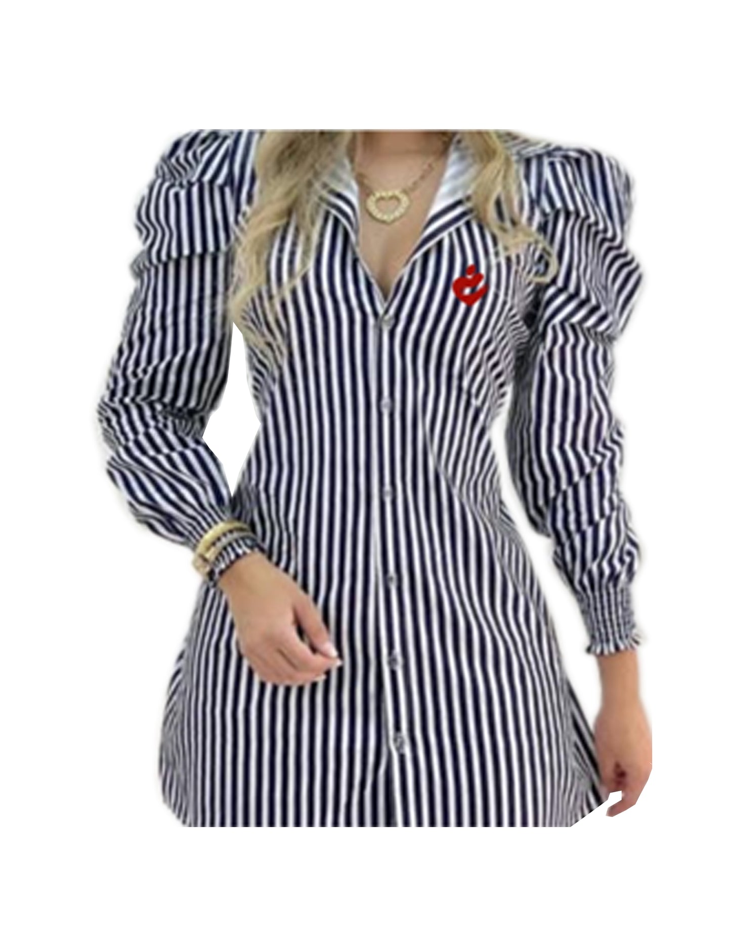 Striped Shirt Dress