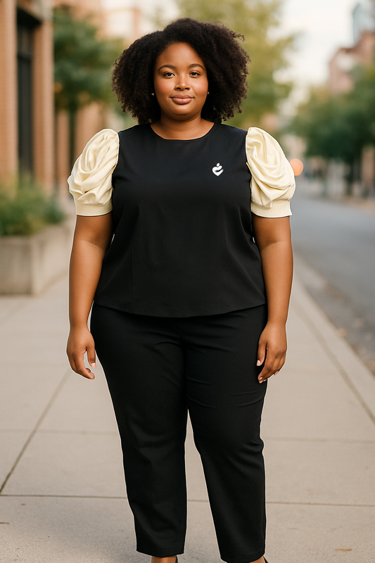 Black top White Sleeves